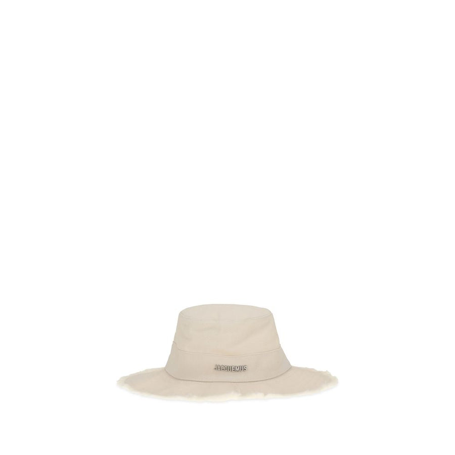 Jacquemus JAACU00002AE00014110BB 100% Cotton bucket hat in white