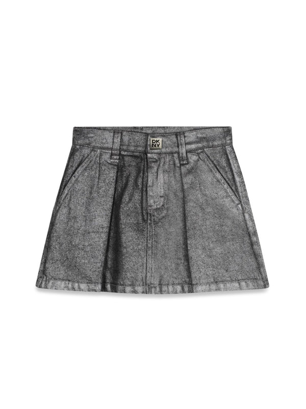 Denim Skirt Grey Cotton - Lining: Polyester