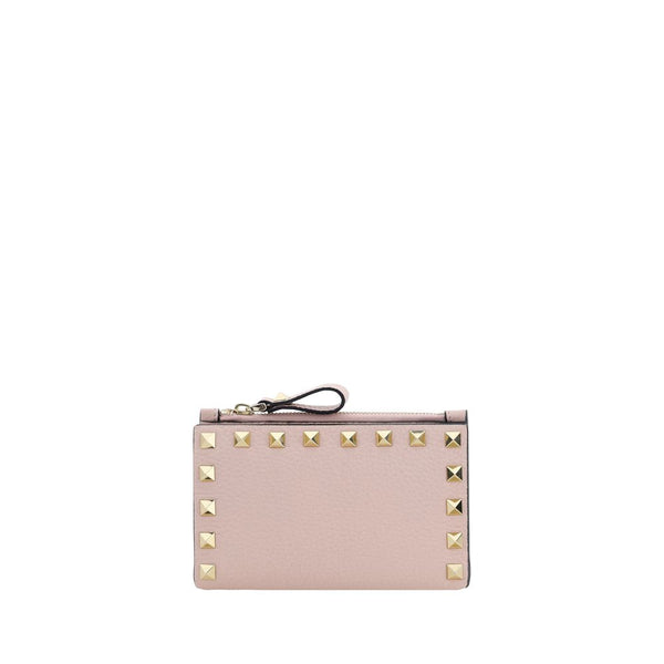 Valentino Garavani 100% Calf Leather Bos Taurus card case in pink