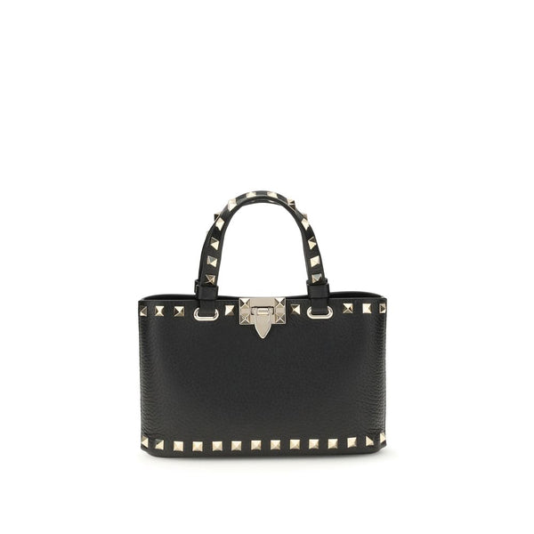 Valentino Garavani 100% Calf Leather Bos Taurus top handle bag in black