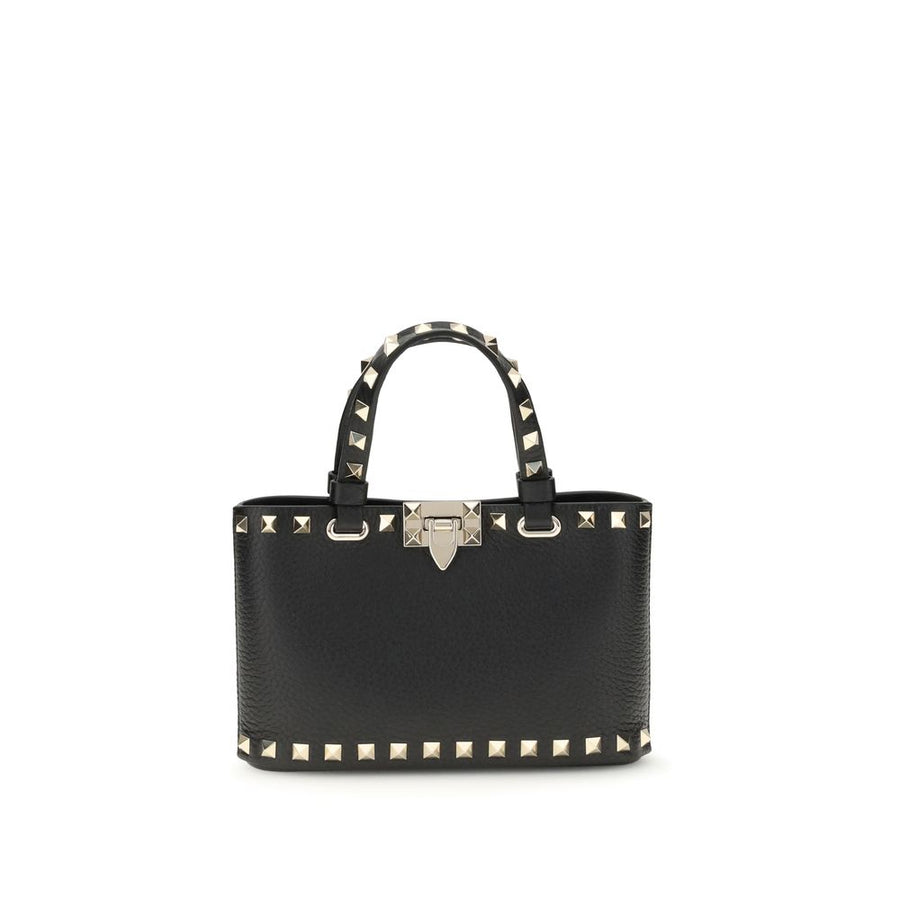 Valentino Garavani 100% Calf Leather Bos Taurus top handle bag in black