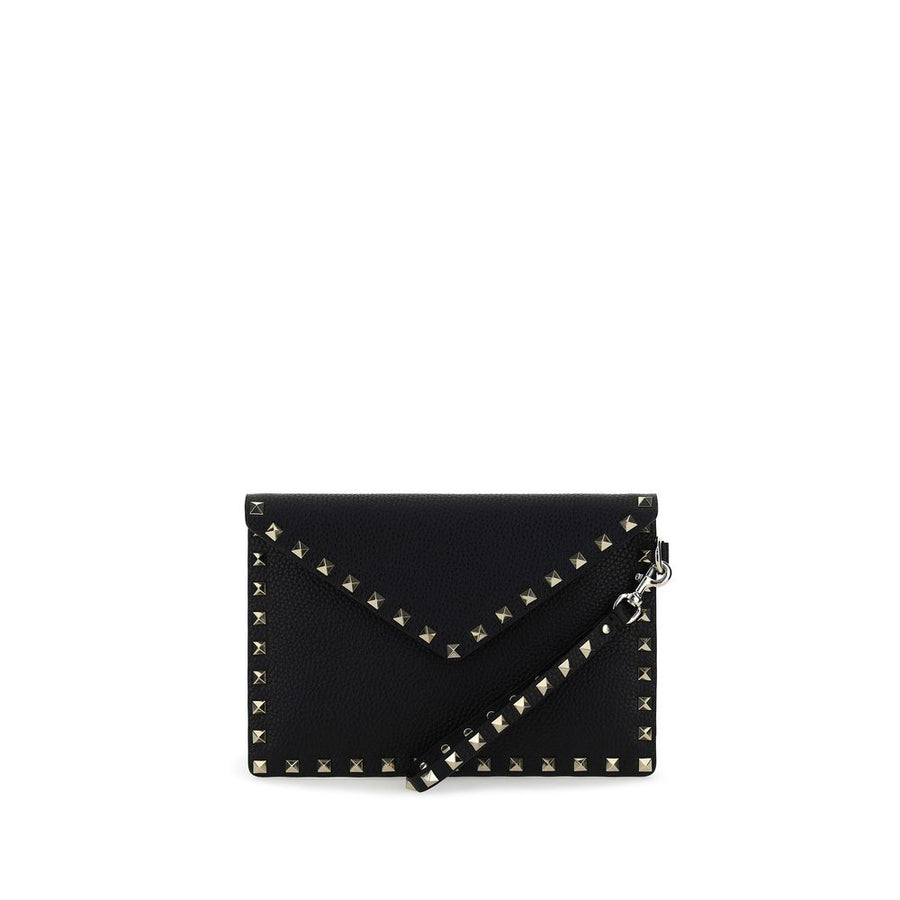 Valentino Garavani 100% Calf Leather Bos Taurus clutch in black