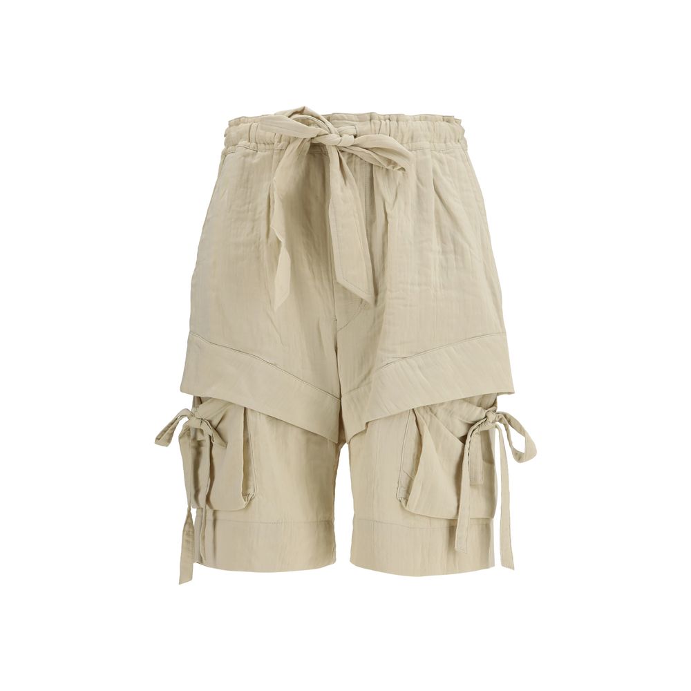 Marant Etoile 48% Viscose bermuda shorts in beige
