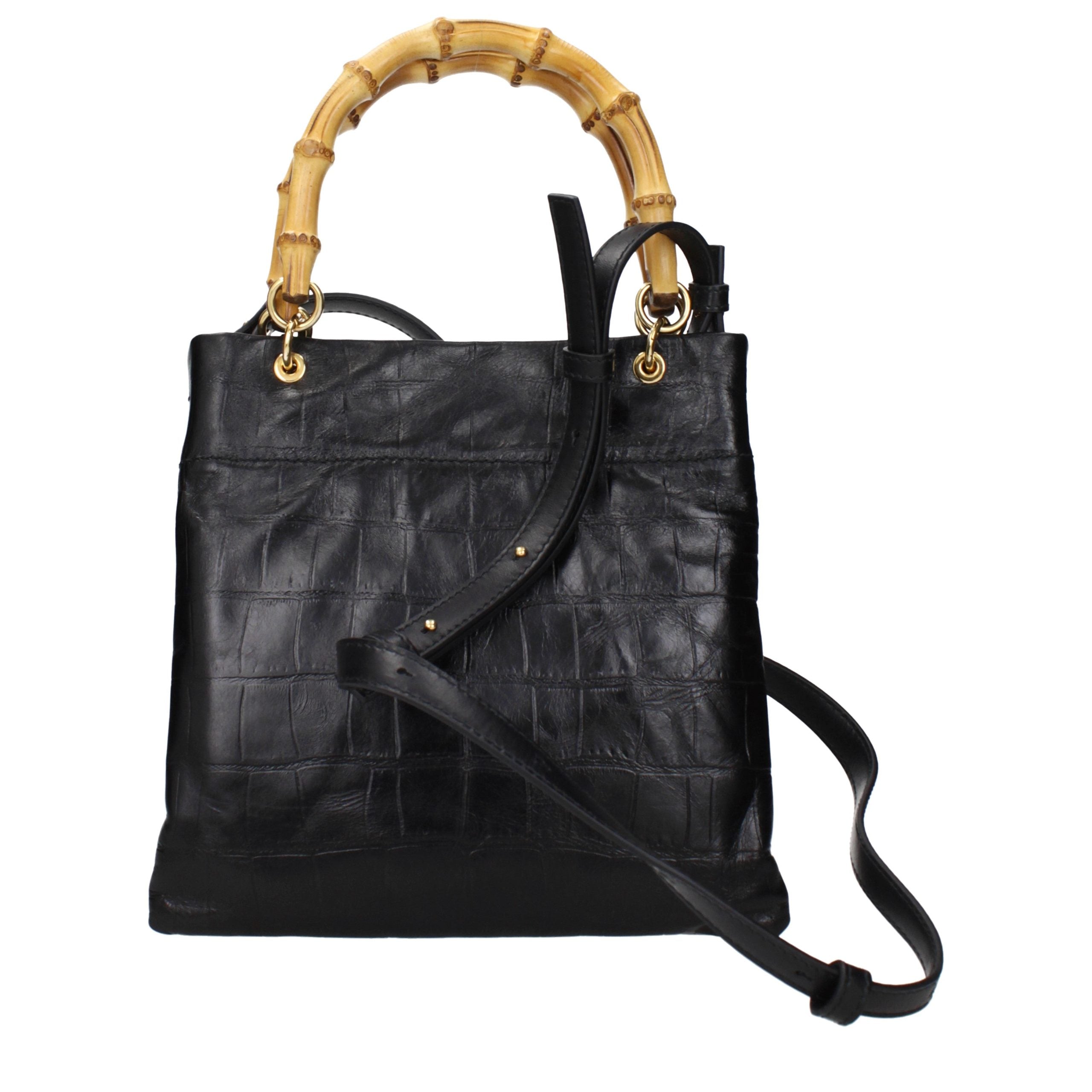 Black Leather Handbag Bag
