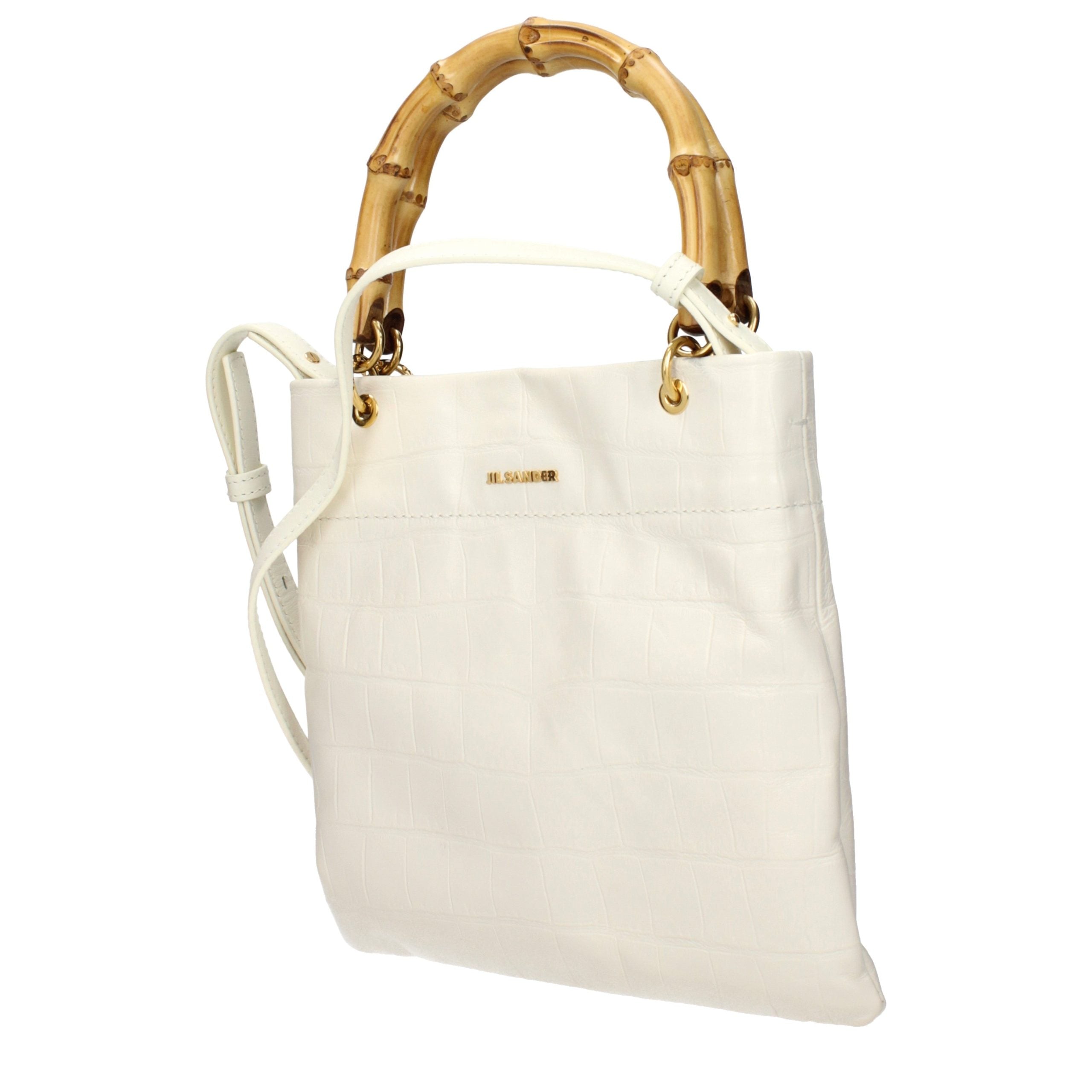 Beige Leather Handbag Bag