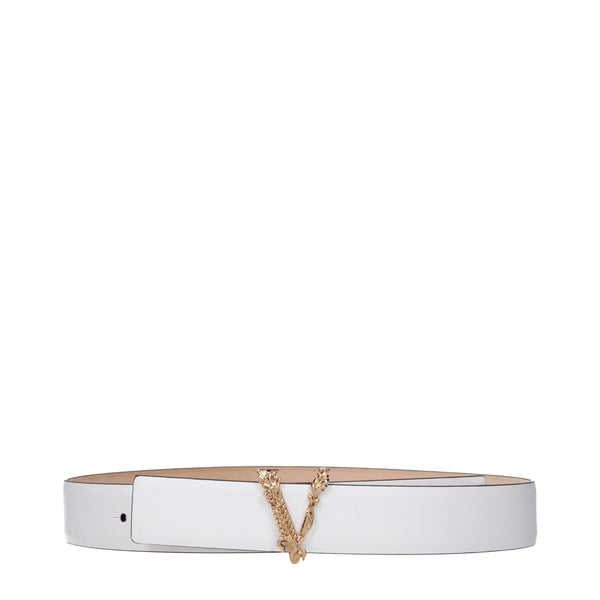 Versace Leather belt in white