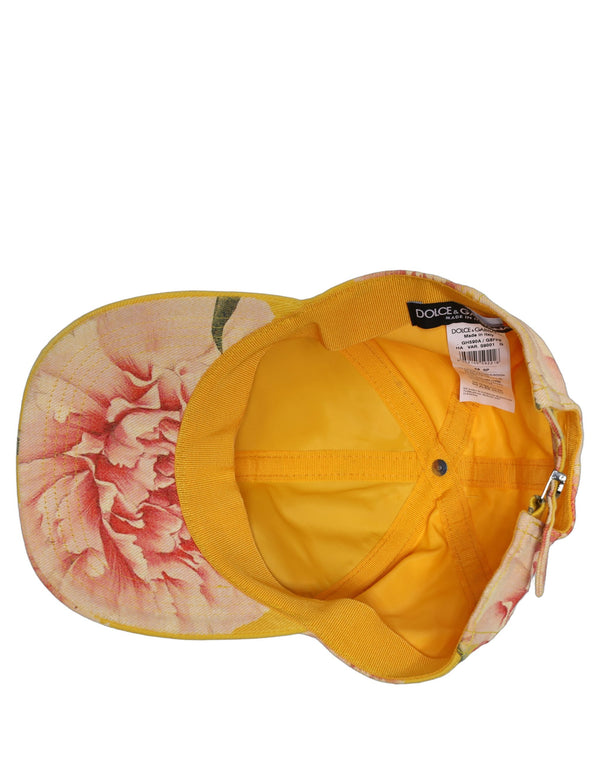 Dolce & Gabbana HAT9989 100% Cotton baseball cap in yellow