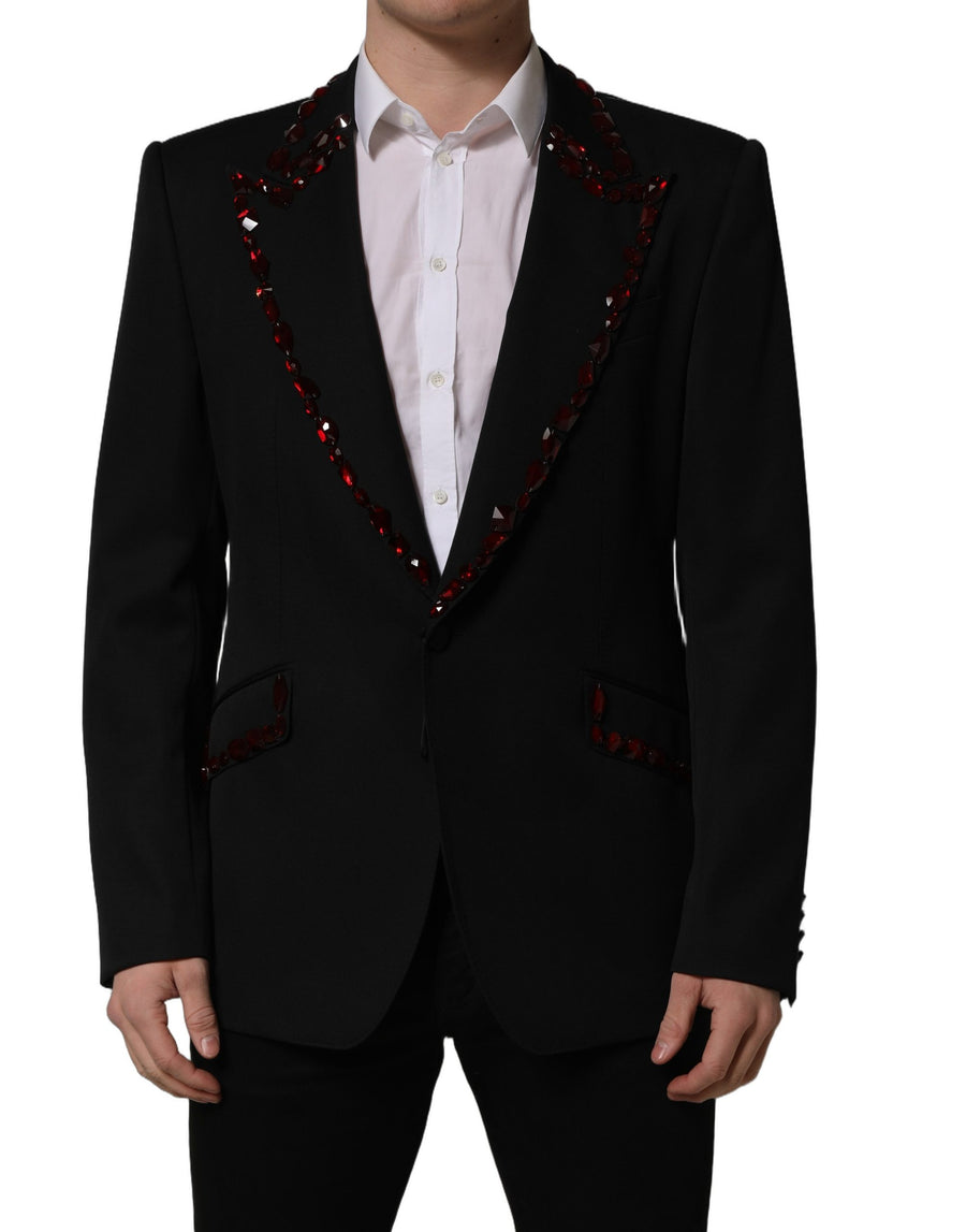 Dolce & Gabbana 94% Virgin Wool 5% Silk 1% Polyester; Lining: 85% Silk 15% Viscose blazer in black