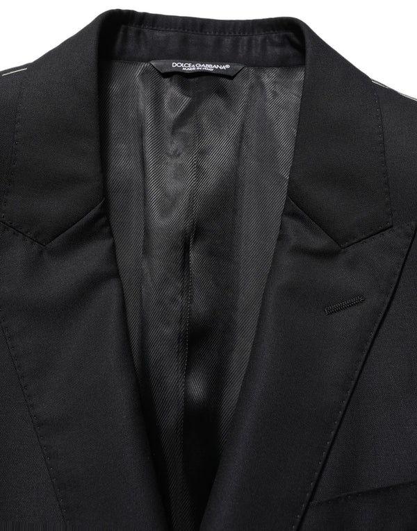 Dolce & Gabbana 82% Virgin Wool 18% Silk; Lining: 70% Viscose 30% Cupro blazer in black