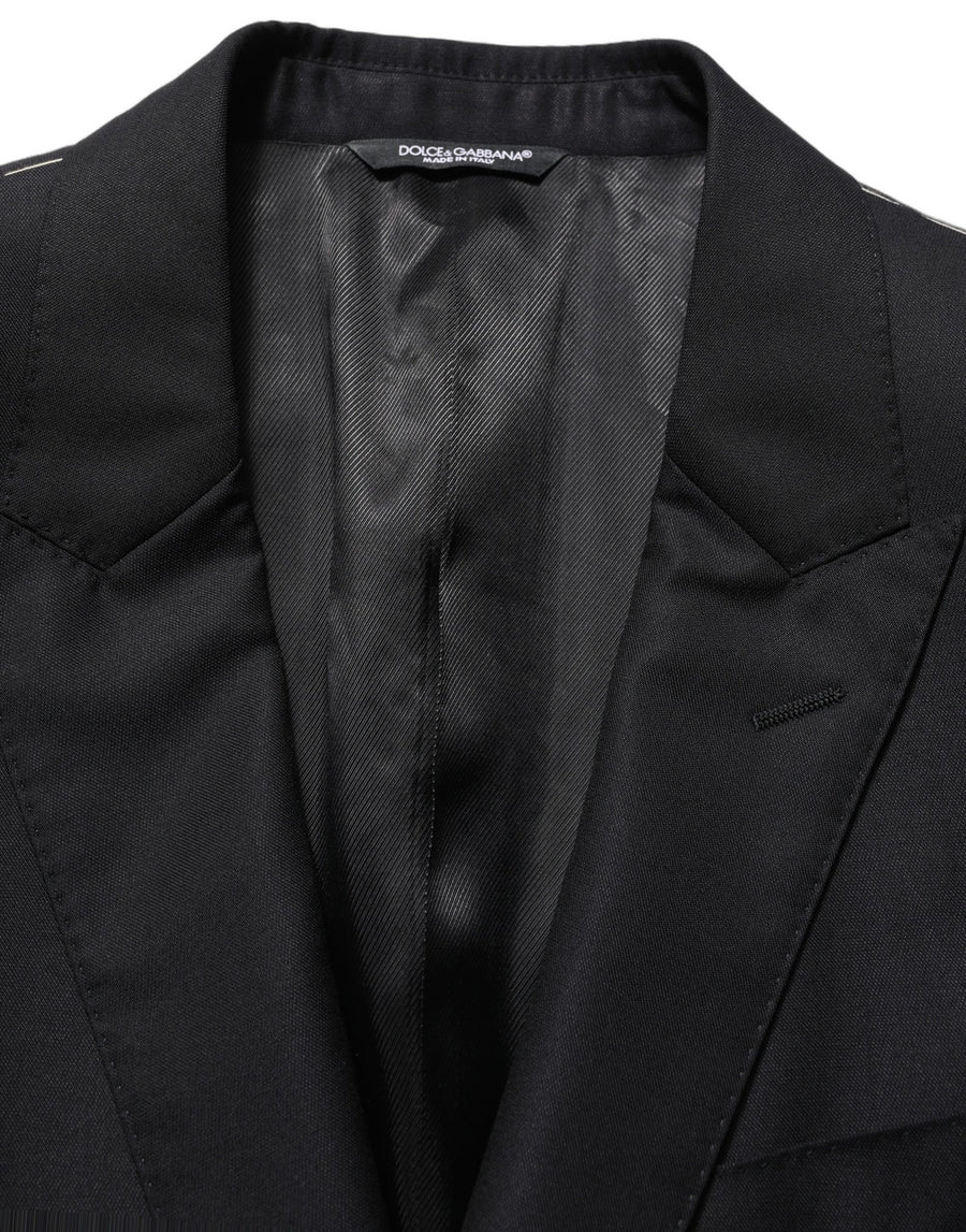 Dolce & Gabbana 82% Virgin Wool 18% Silk; Lining: 70% Viscose 30% Cupro blazer in black