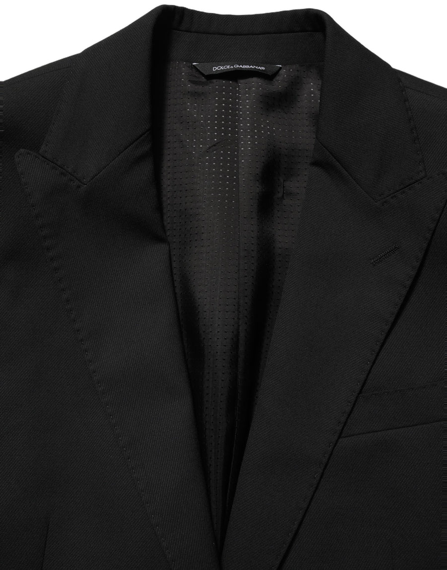 Dolce & Gabbana 54% Polyester 44% Virgin Wool 2% Elastane; Lining: 51% Acetate 49% Viscose blazer in black