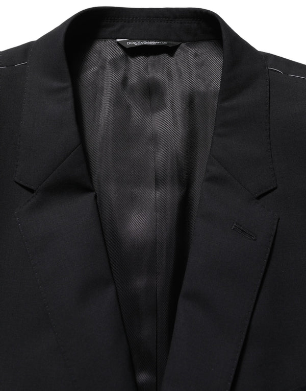 Dolce & Gabbana 97% Virgin Wool 3% Elastane; Lining: 70% Viscose 30% Cupro blazer in black
