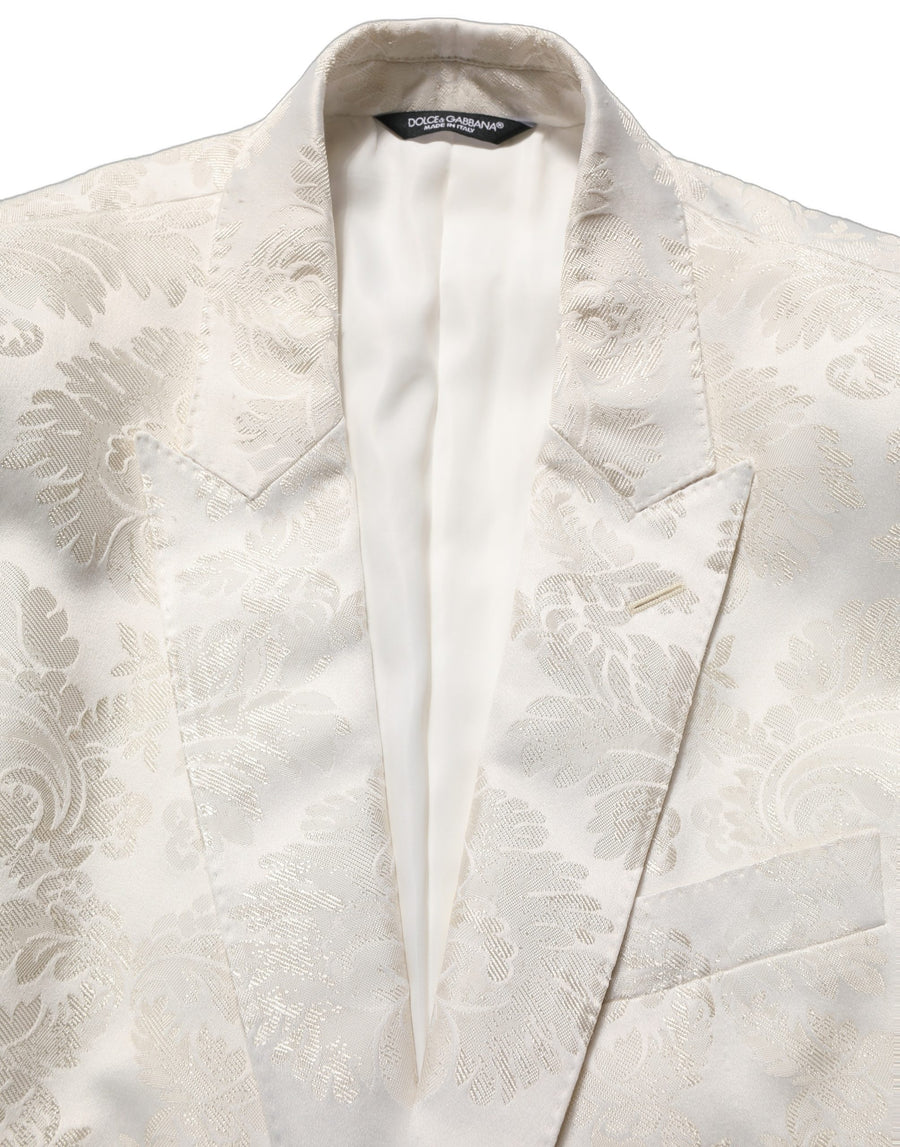 Dolce & Gabbana 40% Polyester 39% Acetate 21% Nylon blazer in white