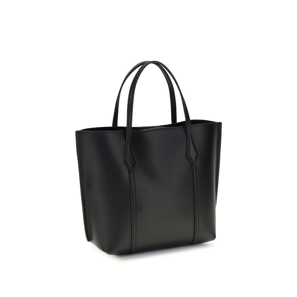Tory Burch 100% Calf Leather Bos Taurus tote bag in black — view 3