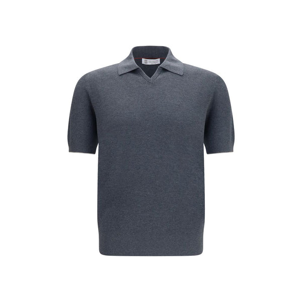 Brunello Cucinelli 100% Cotton polo shirt in gray