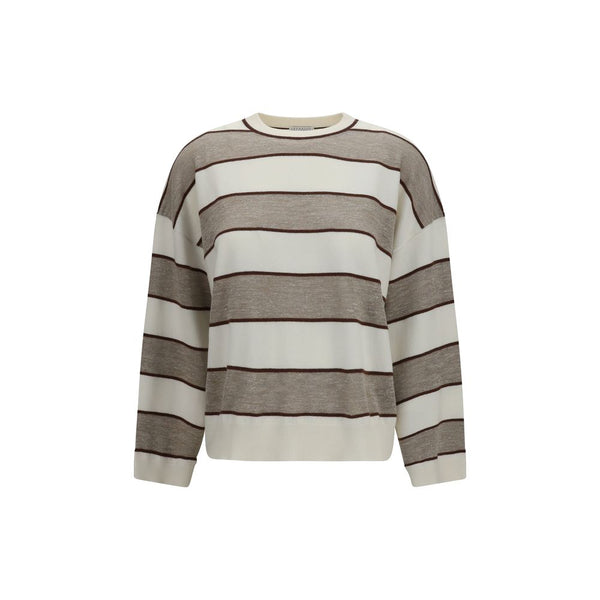 Brunello Cucinelli 60% Merino Wool Ovis Aries sweater in beige