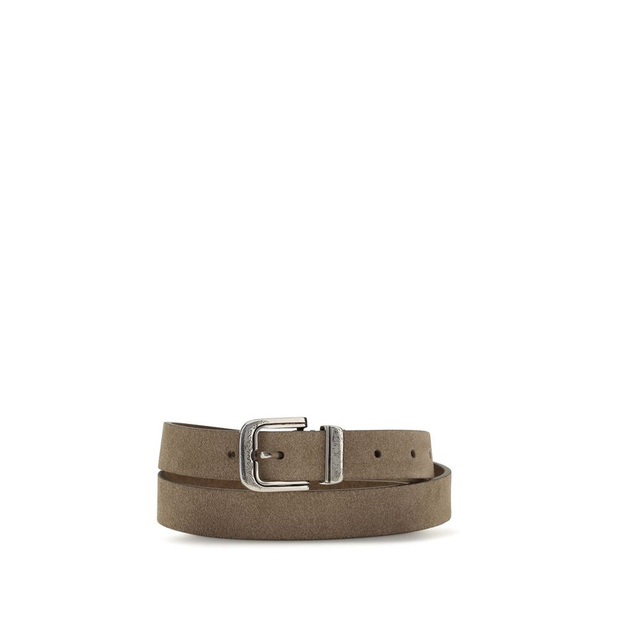 Brunello Cucinelli 100% Calf Leather Bos Taurus belt in beige