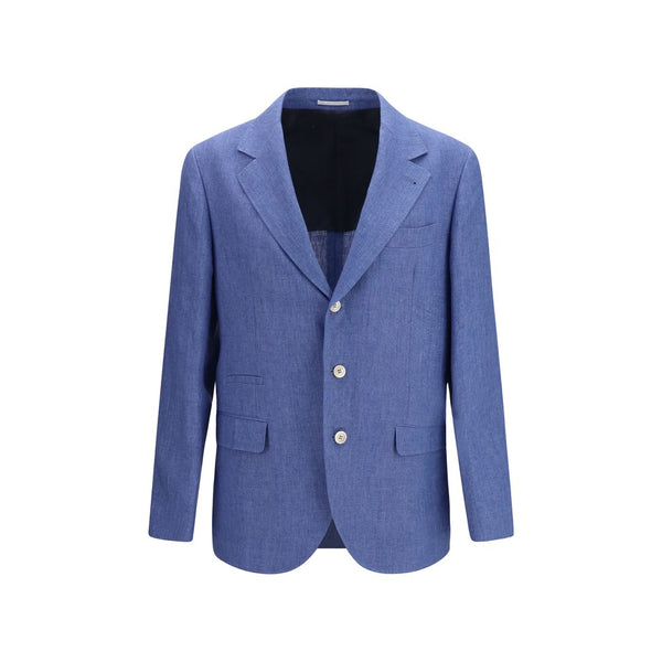Brunello Cucinelli 100% Linen blazer in blue