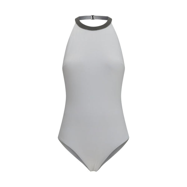 Brunello Cucinelli 68% Polyamide one-piece swimsuit in white