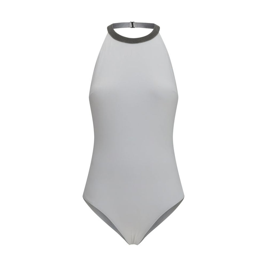 Brunello Cucinelli 68% Polyamide one-piece swimsuit in white