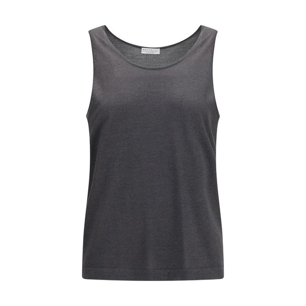 Brunello Cucinelli 51% Cashmere tank top in gray