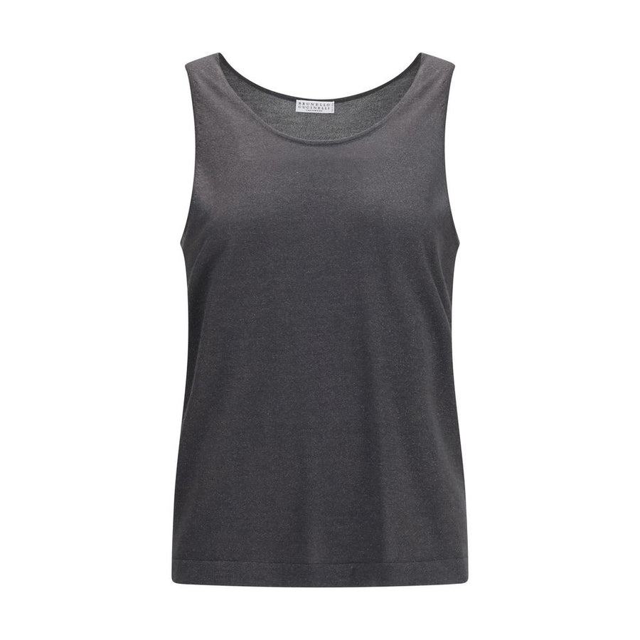 Brunello Cucinelli 51% Cashmere tank top in gray