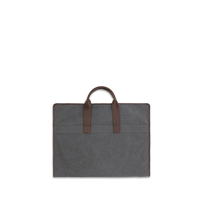 Brunello Cucinelli 65% Polyester garment bag in gray — view 2