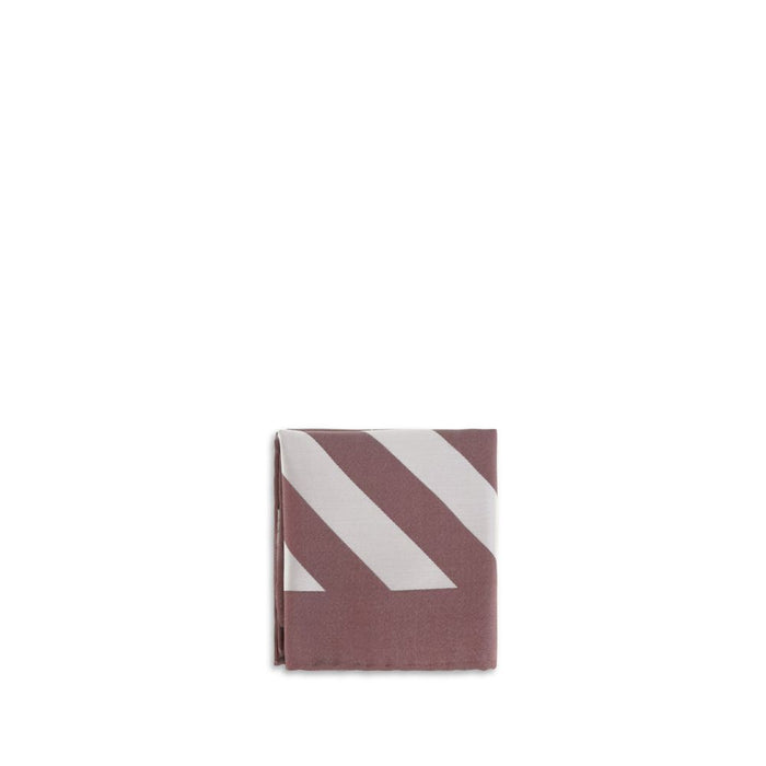 Brunello Cucinelli 100% Cotton pocket square in burgundy