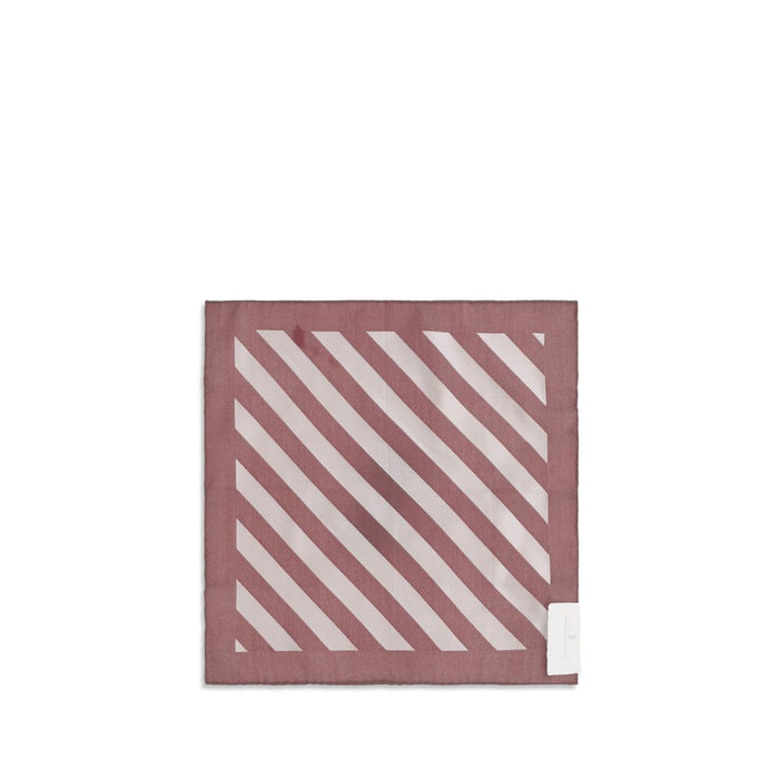 Brunello Cucinelli 100% Cotton pocket square in burgundy — view 2