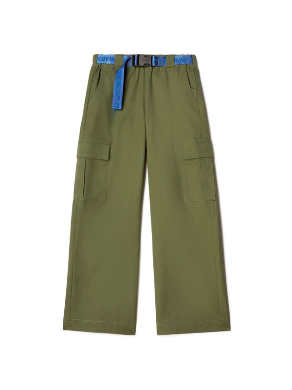 Cargo Trousers Black Cotton