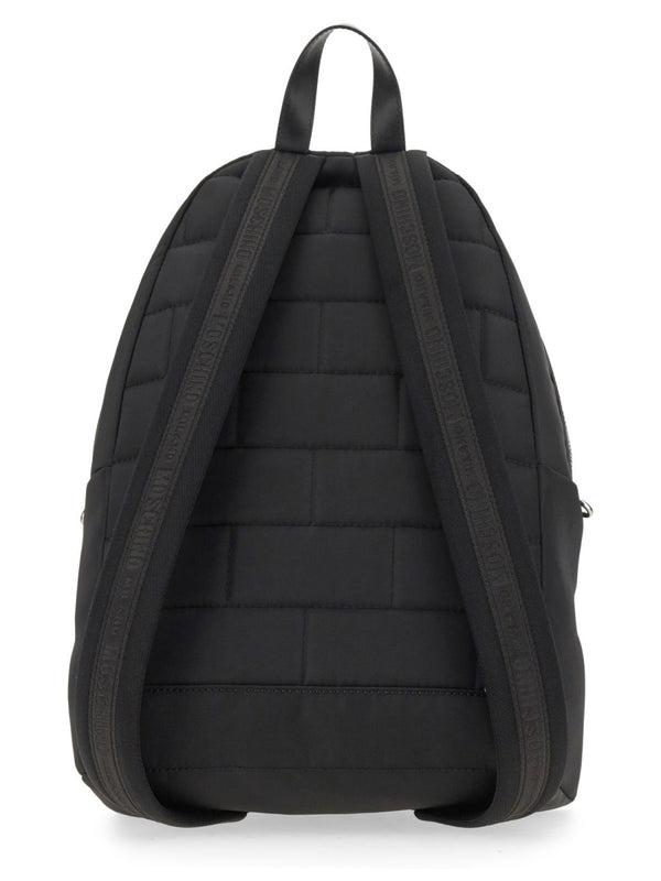 Large Black Backpack With Logo Polyester Backpacks