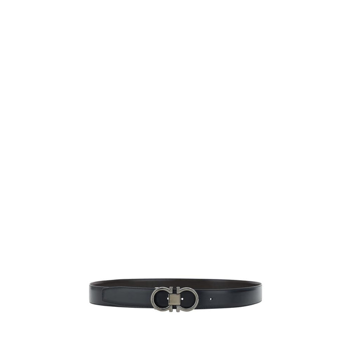 Ferragamo 100% Calf Leather Bos Taurus belt in black — view 2
