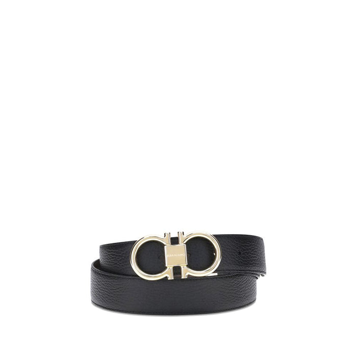 Ferragamo 100% Calf Leather Bos Taurus belt in black