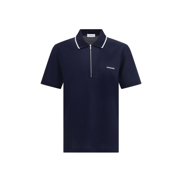 Ferragamo 100% Cotton polo shirt in navy