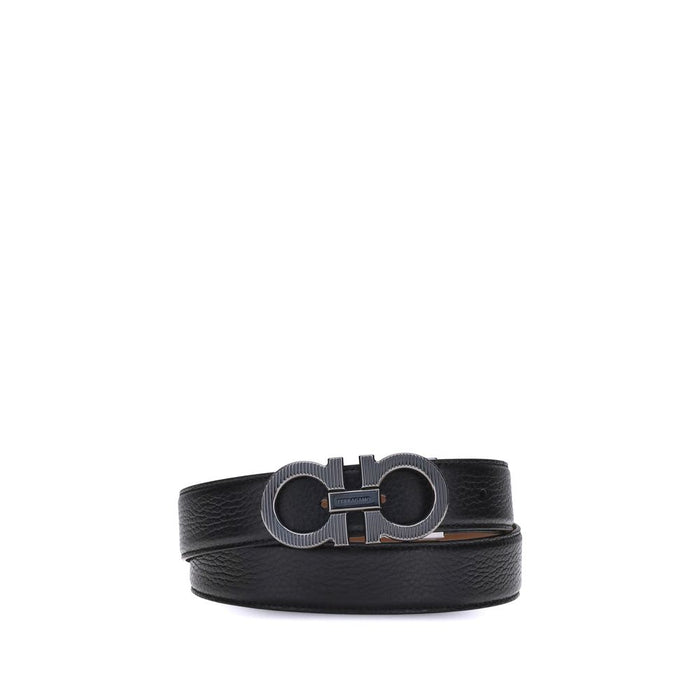 Ferragamo 100% Calf Leather Bos Taurus belt in black
