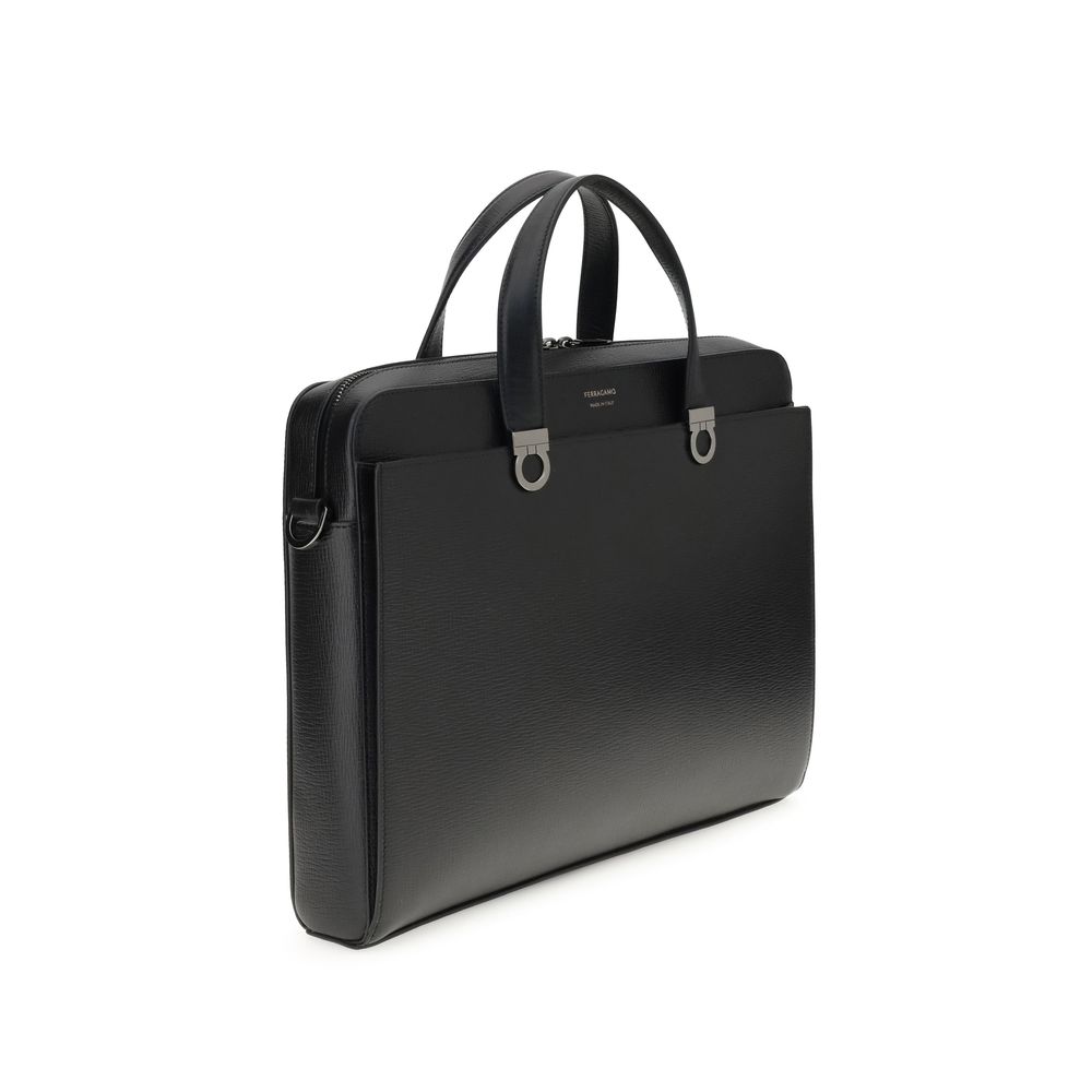 Black Calf Leather Bos Taurus Briefcase Bag
