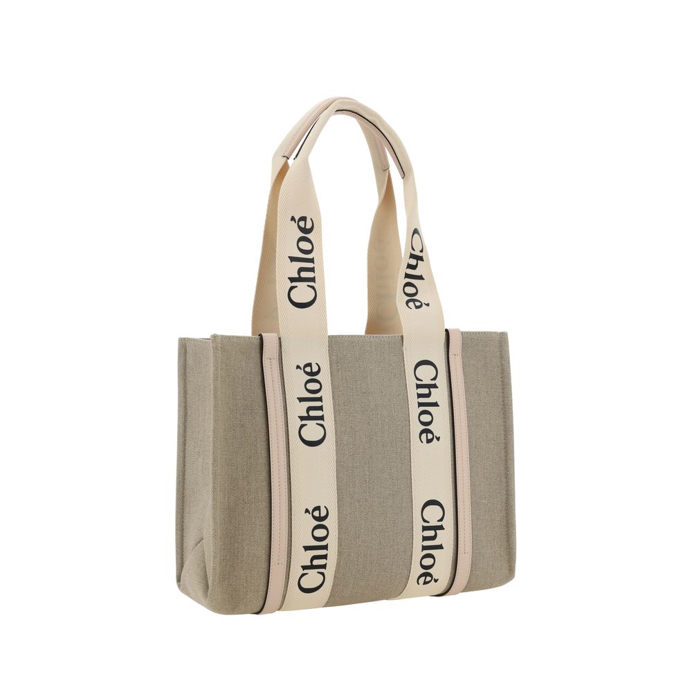 Beige Linen Handbag Bag