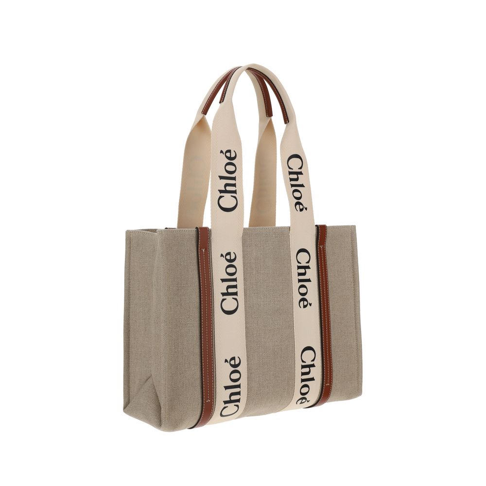 Beige Linen Handbag Bag