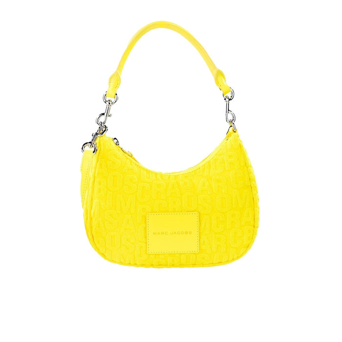 Marc Jacobs Monogram Terry Fabric Golden Kiwi Hobo Shoulder Bag Purse Silver Polyester