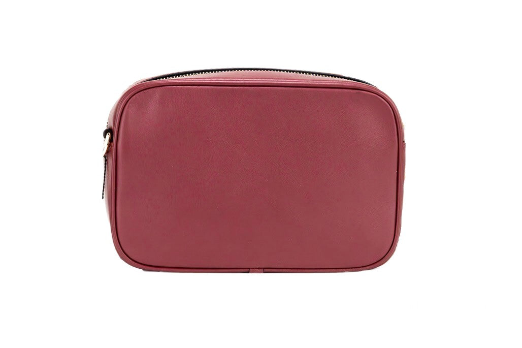 Marc Jacobs Flash Pomegranate Smooth Leather Embossed Camera Crossbody Bag Purse Gold