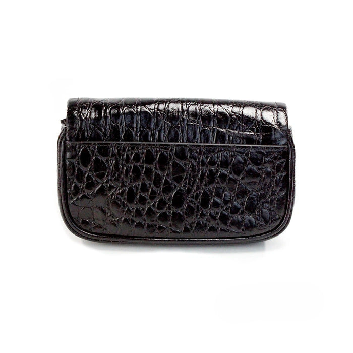 Marc Jacobs The Mini Shoulder Bag Black Embossed Leather Crossbody Silver