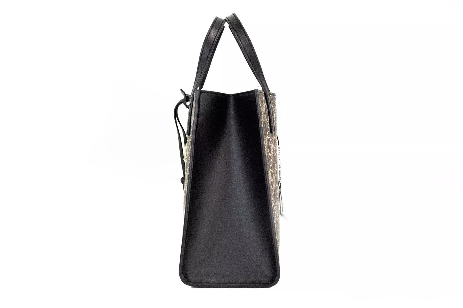Marc Jacobs Mini Grind Signet Printed Leather Crossbody Tote Handbag Purse Gold
