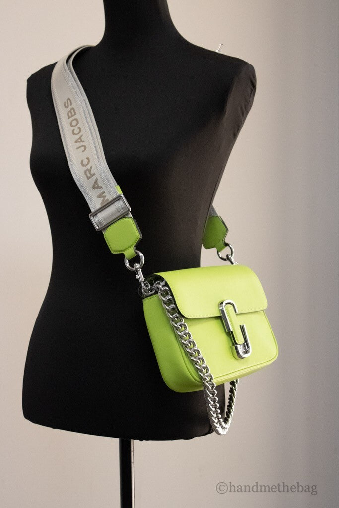 Marc Jacobs Womens The J Shoulder Bag Green Glow H956l01pf22-325 One Size Silver Leather