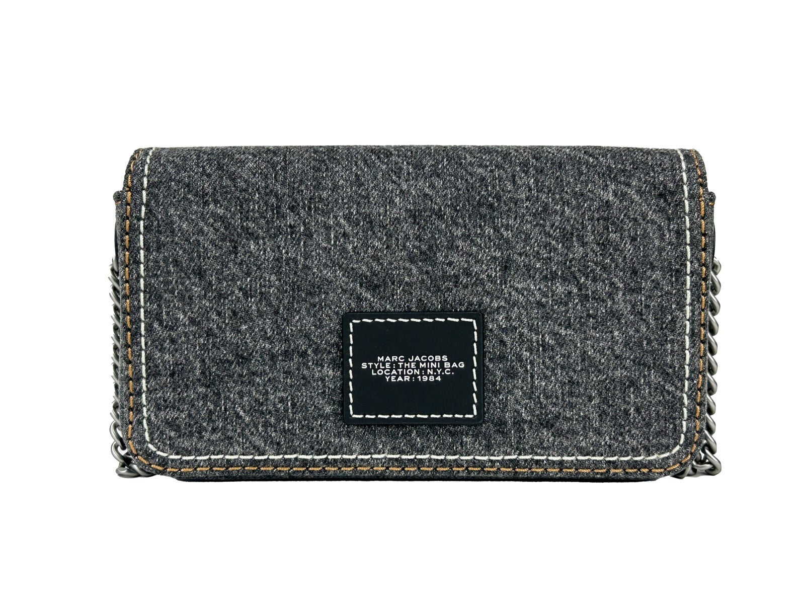 Marc Jacobs The Denim Chain Mini Bag - Black Wash Silver