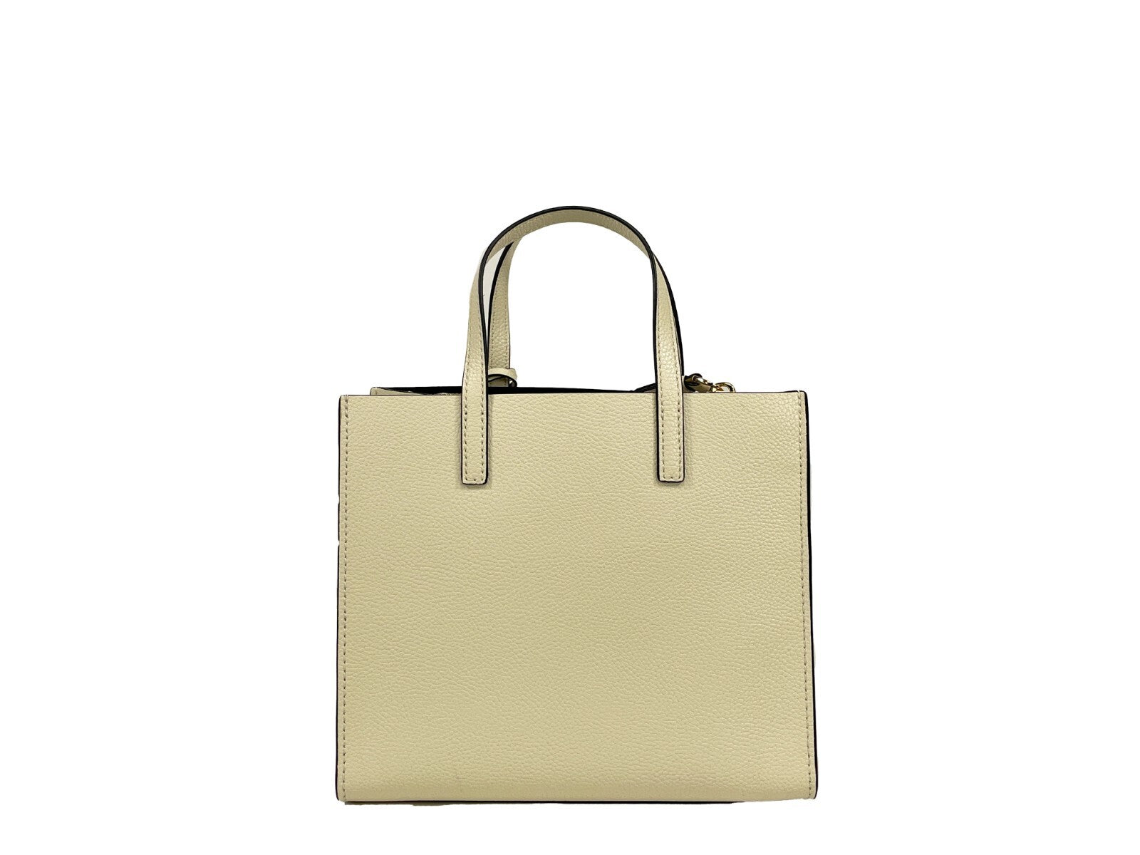 Womens Mini Pebbled Tote - Marshmallow Gold Leather