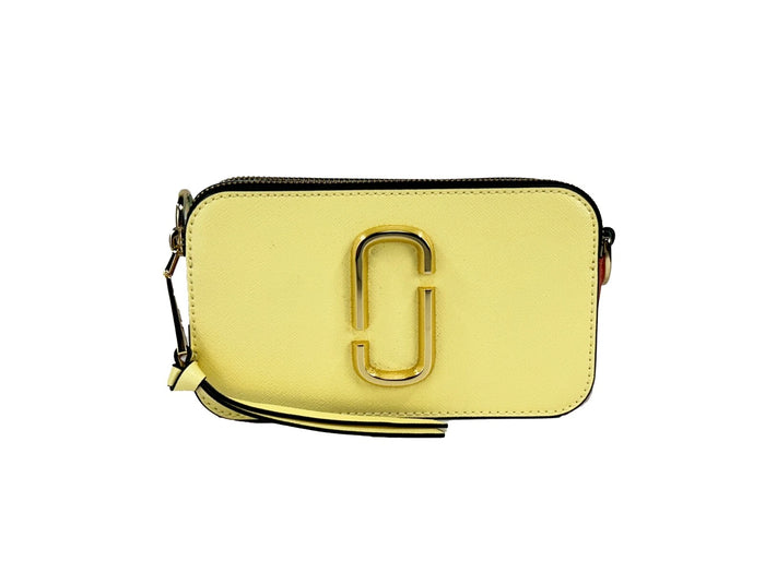 Marc Jacobs The Snapshot Crossbody Bag (pastel Yellow Multi) Gold Leather