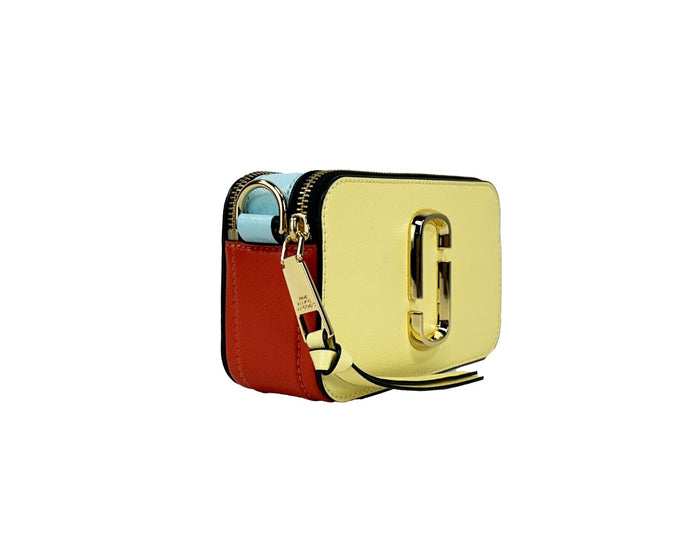 Marc Jacobs The Snapshot Crossbody Bag (pastel Yellow Multi) Gold Leather
