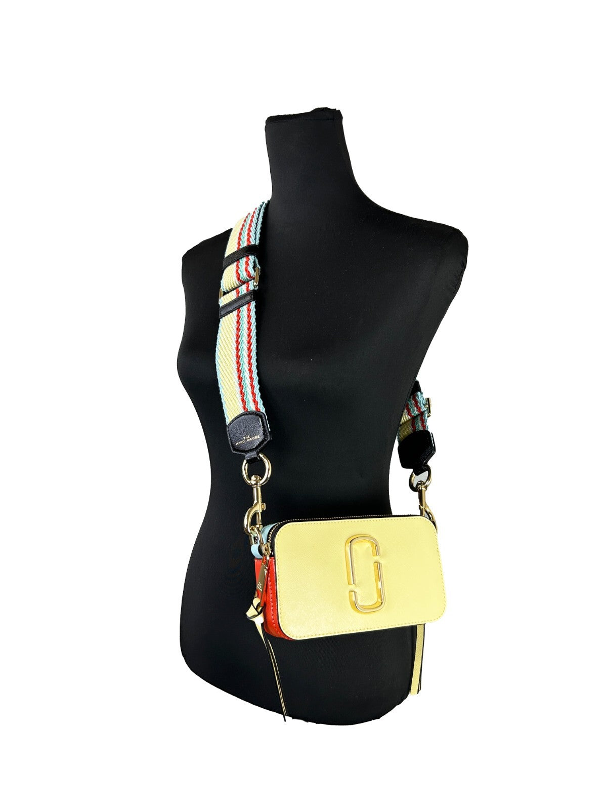 Marc Jacobs The Snapshot Crossbody Bag (pastel Yellow Multi) Gold Leather
