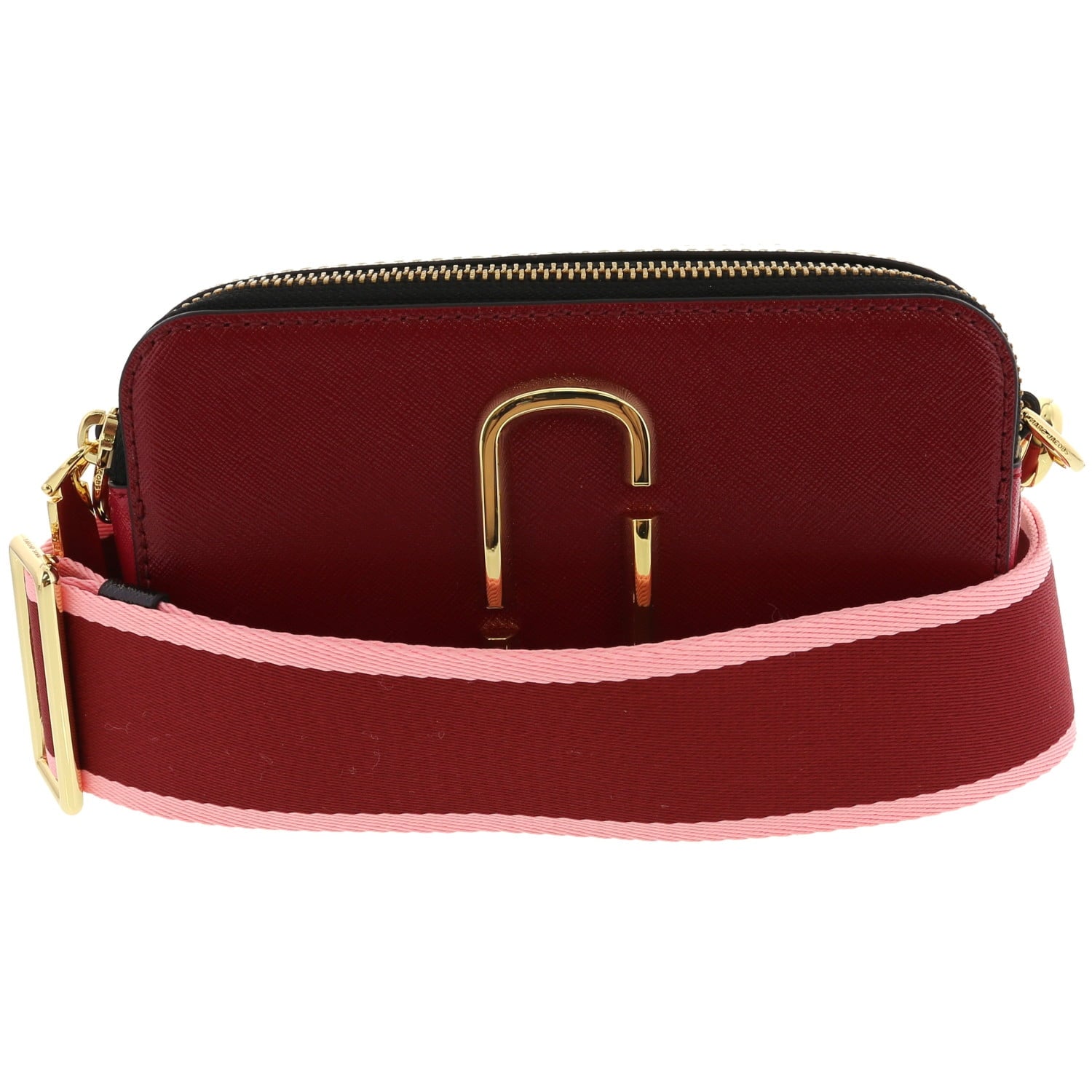 Marc Jacobs Snapshot Leather Shoulder Bag - Red Multi Gold