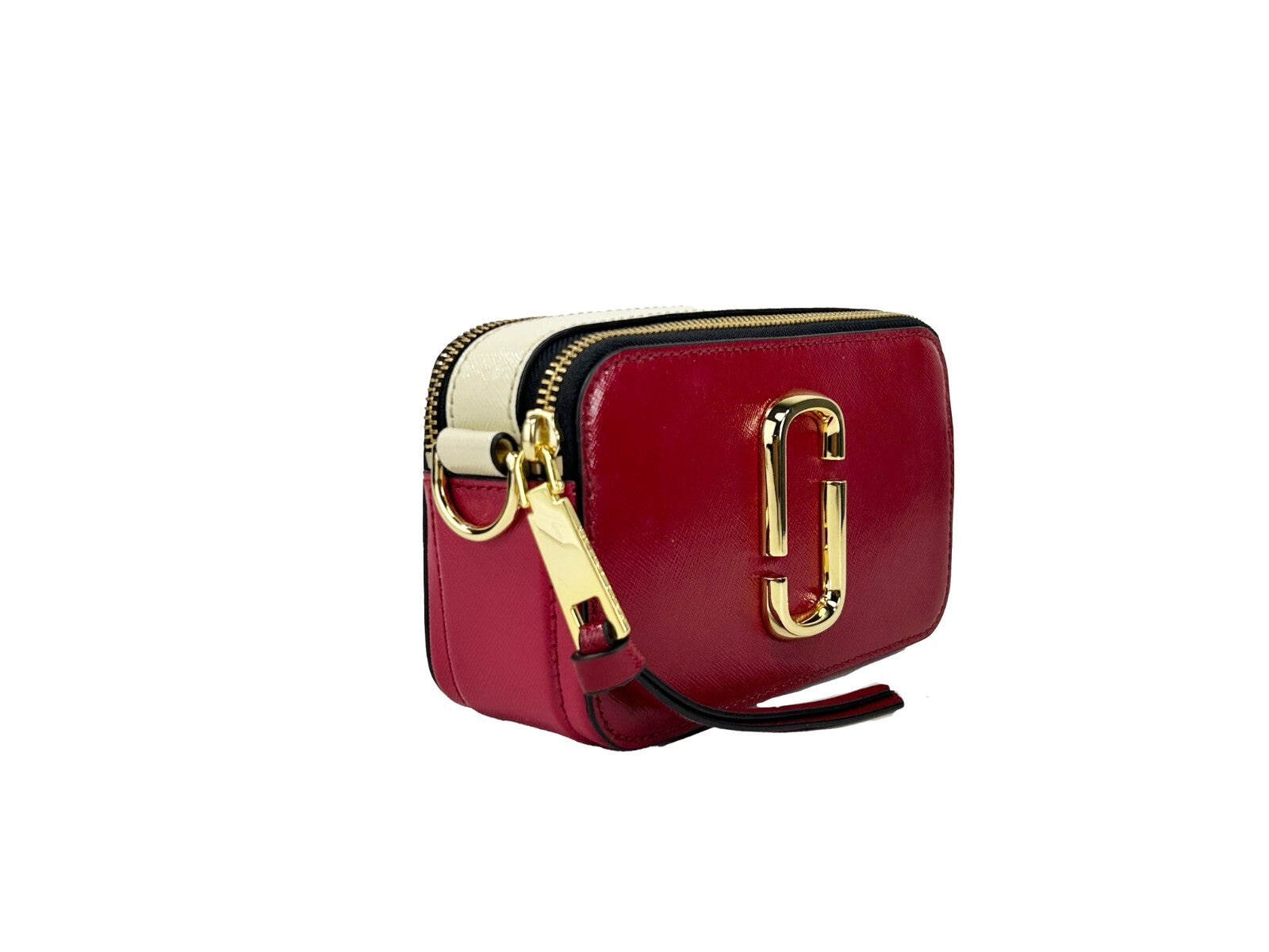 Marc Jacobs Snapshot Leather Shoulder Bag - Red Multi Gold